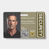Badge photo de garde de sécurité personnalisé marr (Avant)