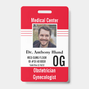 Badge Photo de la carte d'identité du médecin de sauveta
