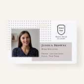 Badge Photo de l'école d'enseignement à la maison - phot (Devant)