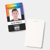 Badge Photo de l'employé - Arc-en-ciel (Avant & arrière)