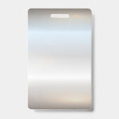 Badge Photo de l'employé Argent Ajouter votre logo (Arrière)