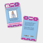 Badge Photo de l'employé Code à barres Logo Médical Infi (Avant & arrière)