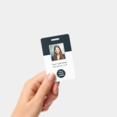 Badge Photo de l'employé Code-barres et logo Nom personn (Manuel / portable)