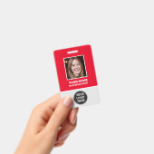 Badge Photo de l'employé de bureau personnalisé, code-ba (Manuel / portable)