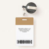 Badge Photo de l'employé de chameau, Code à barres, Logo (Back with Retractable)