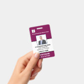 Badge Photo de l'employé de l'école Code-barres Nom pers (Manuel / portable)
