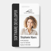 Badge Photo de l'employé de l'entreprise moderne Logo No (Avant)
