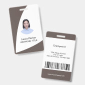 Badge Photo de l'employé de l'entreprise personnalisé Te (Avant & arrière)
