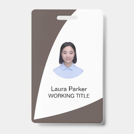 Badge Photo de l'employé de l'entreprise personnalisé Te (Avant)