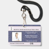 Badge Photo de l'employé de l'infirmière de fonctionneme (Front with Lanyard)