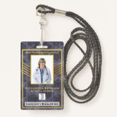 Badge Photo de l'employé de l'infirmière Médicale de l'h (Devant avec lanière)
