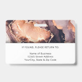 Badge Photo de l'employé d'entreprise professionnelle pe (Arrière)