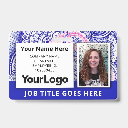 Badge Photo de l'employé d'entreprise professionnelle pe (Avant)