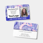 Badge Photo de l'employé d'entreprise professionnelle pe (Avant & arrière)