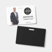 Badge Photo de l'employé du logo personnalisé (Avant & arrière)