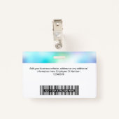 Badge Photo de l'employé holographique, Code à barres, L (Dos avec clip)