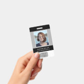 Badge Photo de l'employé, logo, code-barres, nom, (Manuel / portable)