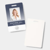 Badge Photo de l'employé, logo, dégradé de nom (Front & Back)