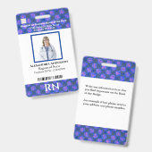 Badge Photo de l'employé Logo Nom Code-barres Personnali (Avant & arrière)