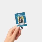 Badge Photo de l'employé Logo ou code QR de sécurité (Manuel / portable)