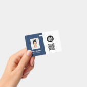 Badge Photo de l'employé, Logo, Profession, Code QR, Nom (Manuel / portable)