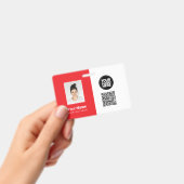 Badge Photo de l'employé, Logo, Profession, Code QR, Nom (Manuel / portable)