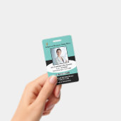 Badge Photo de l'employé Nom Carte d'identité Logo Code  (Manuel / portable)