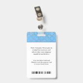 Badge Photo de l'employé Nom Logo Carte d'identité Code  (Arrière avec clip)
