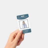 Badge Photo de l'employé Nom Logo Code-barres Carte d'id (Manuel / portable)