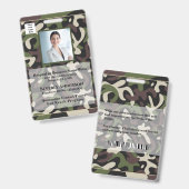 Badge Photo de l'employé Nom Logo Code-barres Entreprise (Avant & arrière)