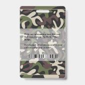 Badge Photo de l'employé Nom Logo Code-barres Entreprise (Arrière)