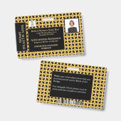 Badge Photo de l'employé Nom Logo Code-barres ID Personn (Avant & arrière)