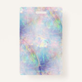 Badge Photo de l'employé Opal holographique tendance (Dos)