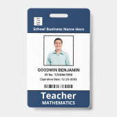Badge Photo de l'employé professionnel de l'école Code-b (Avant)