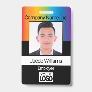 Badge Photo de l'employé - Rainbow