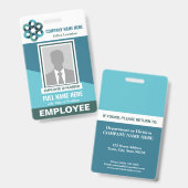 Badge Photo de l'employé Tricolor N'importe quel Modèle (Avant & arrière)