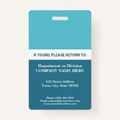 Badge Photo de l'employé Tricolor N'importe quel Modèle  (Dos)