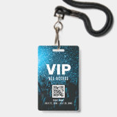 Badge Photo de l'événement Carte d'accès VIP All Code QR (Avant avec lanière)