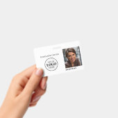 Badge Photo de l'ID de l'employé QR Simple Logo (Manuel / portable)