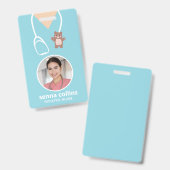 Badge Photo de l'infirmière pédiatrique (Avant & arrière)