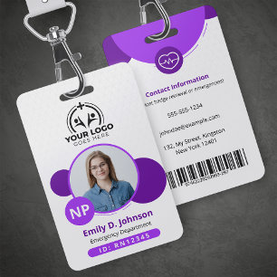 Badge Photo de Nom Personnalisé d'Infirmière Praticienne