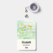 Badge Photo de Pretty Daisies dans un champ (Front with Retractable)