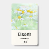 Badge Photo de Pretty Daisies dans un champ (Back)