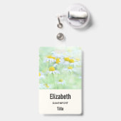 Badge Photo de Pretty Daisies dans un champ (Back with Retractable)