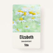 Badge Photo de Pretty Daisies dans un champ (Dos)