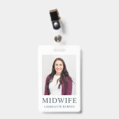Badge Photo de sage-femme (Avant avec clip)