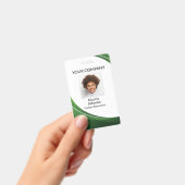 Badge photo de style vague verte (Manuel / portable)
