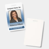 Badge Photo d'Employé de Bureau (Avant & arrière)
