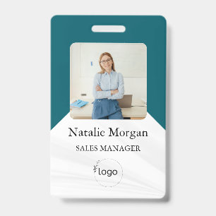 Badge photo d'employé de société personnalisé élég