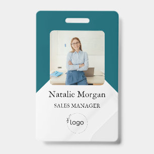 Badge photo d'employé de société personnalisé élég